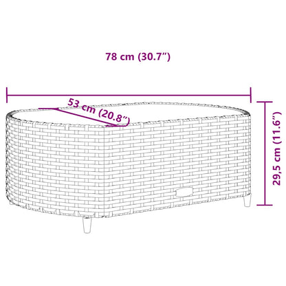 vidaXL 4-tlg. Garten-Sofagarnitur mit Kissen Braun Poly Rattan