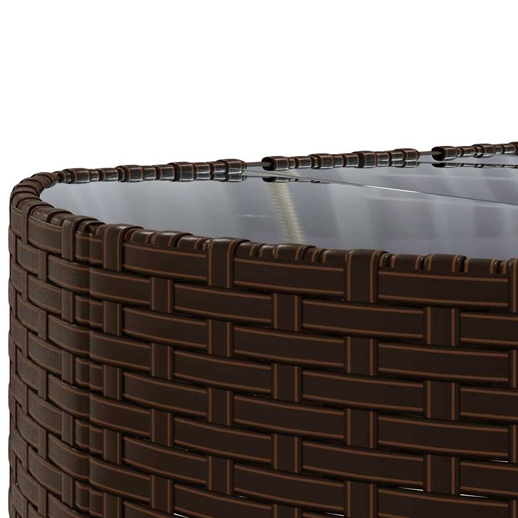 vidaXL 4-tlg. Garten-Sofagarnitur mit Kissen Braun Poly Rattan