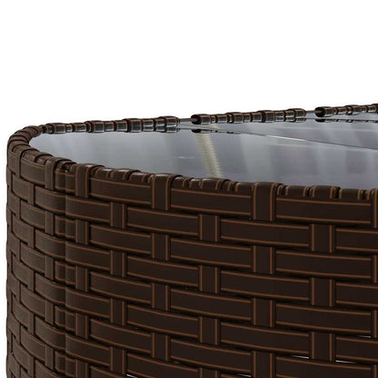 vidaXL 4-tlg. Garten-Sofagarnitur mit Kissen Braun Poly Rattan