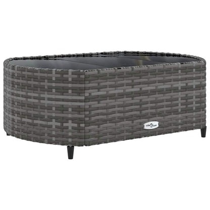 vidaXL Salon de jardin 4 pcs avec coussins Gris Résine tressée