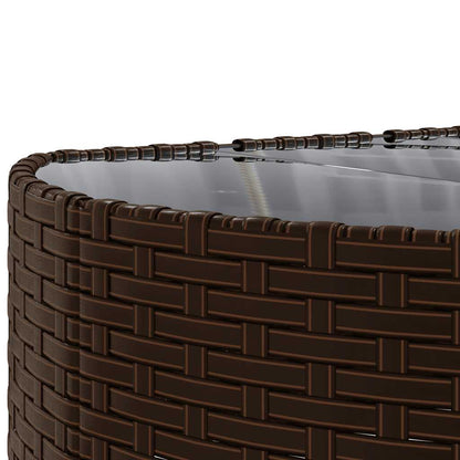 vidaXL 4-tlg. Garten-Sofagarnitur mit Kissen Braun Poly Rattan