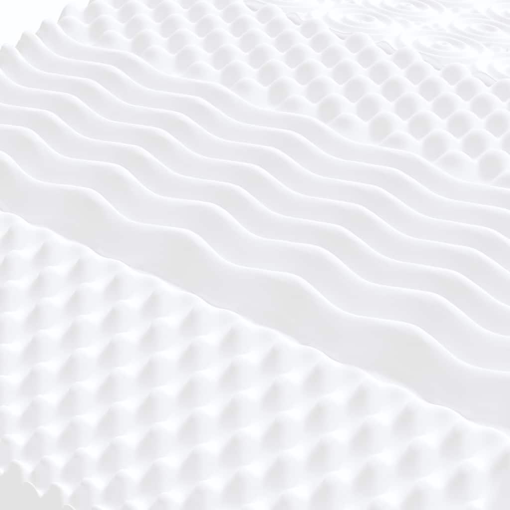 Schaumstoffmatratze Kinder Weiß 80x160 cm 7-Zonen Härte 20 ILD