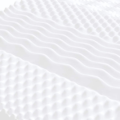Schaumstoffmatratze Weiß 120x210 cm 7-Zonen Härtegrad 20 ILD