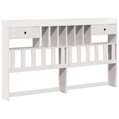 vidaXL Kopfteil mit Stauraum Weiß 180 cm Massivholz Kiefer