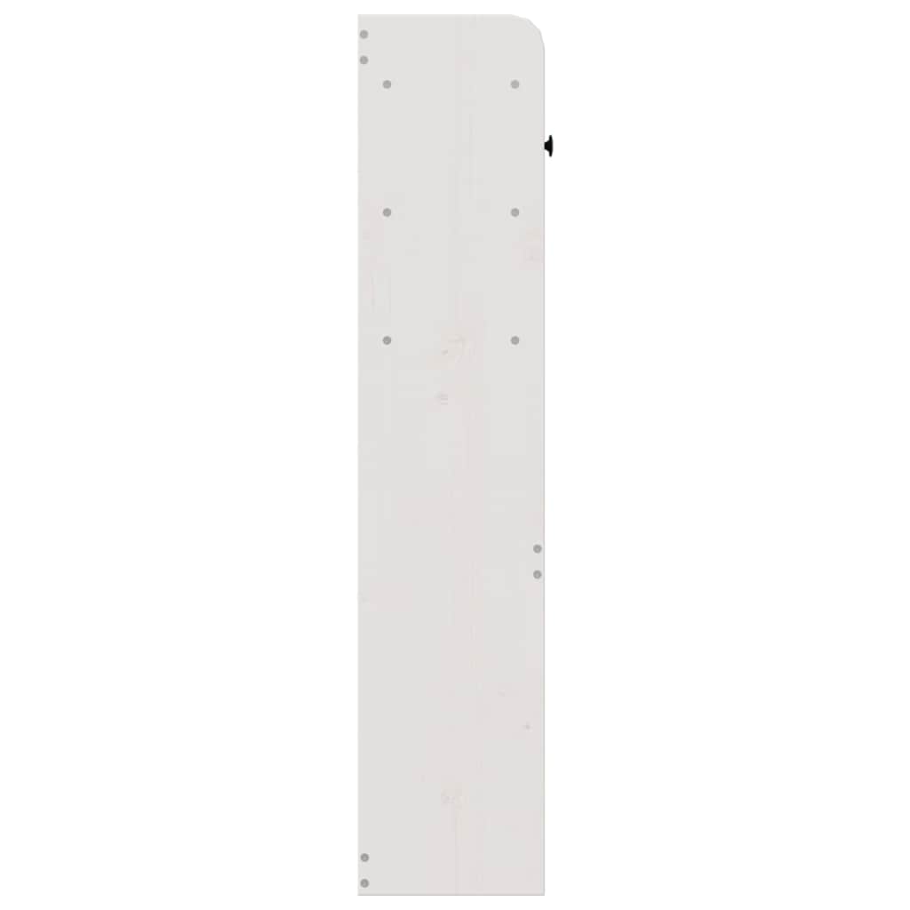 vidaXL Kopfteil mit Stauraum Weiß 180 cm Massivholz Kiefer