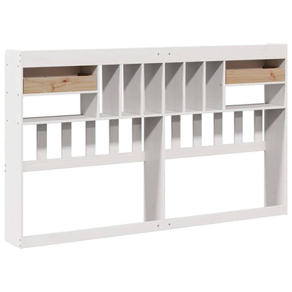 vidaXL Kopfteil mit Stauraum Weiß 180 cm Massivholz Kiefer