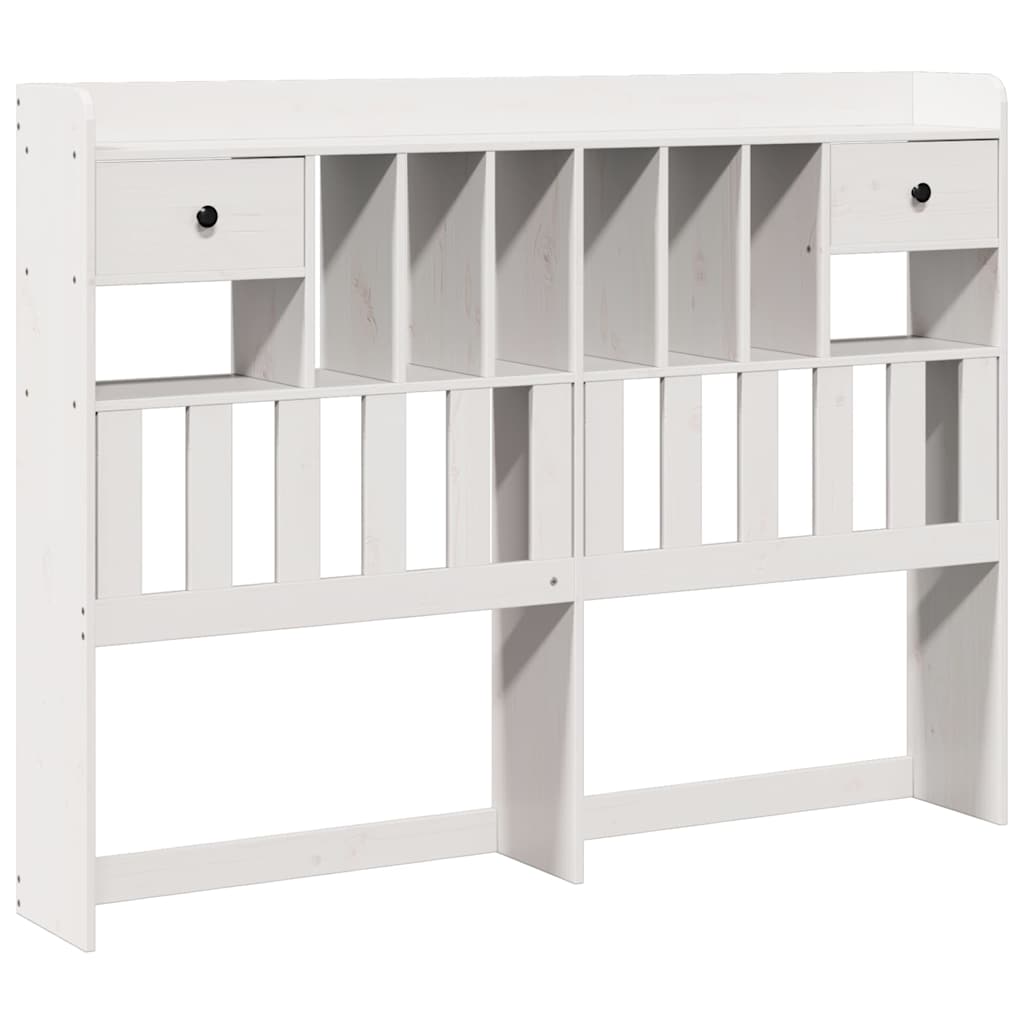 vidaXL Kopfteil mit Stauraum Weiß 160 cm Massivholz Kiefer