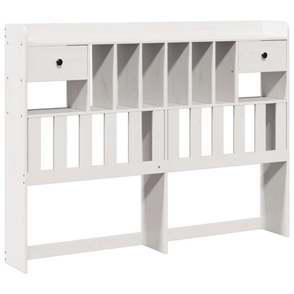 vidaXL Kopfteil mit Stauraum Weiß 160 cm Massivholz Kiefer