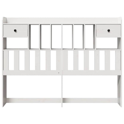 vidaXL Kopfteil mit Stauraum Weiß 160 cm Massivholz Kiefer
