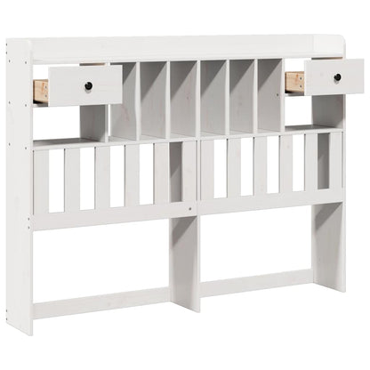 vidaXL Kopfteil mit Stauraum Weiß 160 cm Massivholz Kiefer