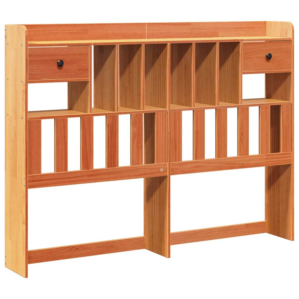 vidaXL Kopfteil mit Stauraum Wachsbraun 160 cm Massivholz Kiefer