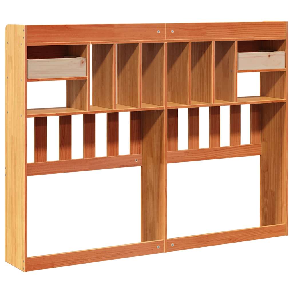 vidaXL Kopfteil mit Stauraum Wachsbraun 160 cm Massivholz Kiefer