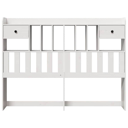 vidaXL Kopfteil mit Stauraum Weiß 150 cm Massivholz Kiefer