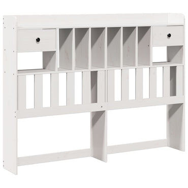 vidaXL Kopfteil mit Stauraum Weiß 140 cm Massivholz Kiefer