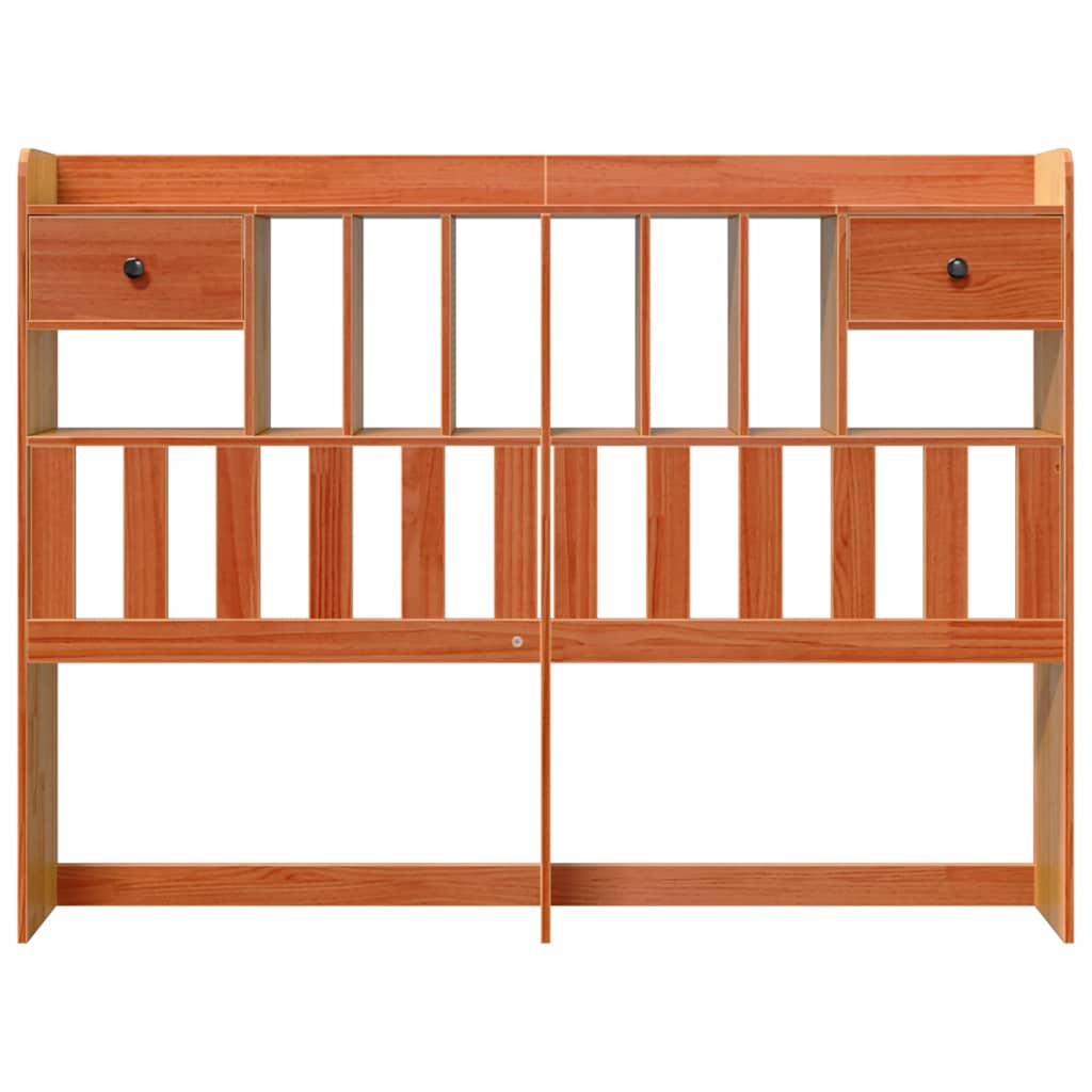 vidaXL Kopfteil mit Stauraum Wachsbraun 140 cm Massivholz Kiefer