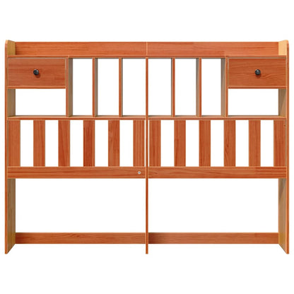 vidaXL Kopfteil mit Stauraum Wachsbraun 140 cm Massivholz Kiefer