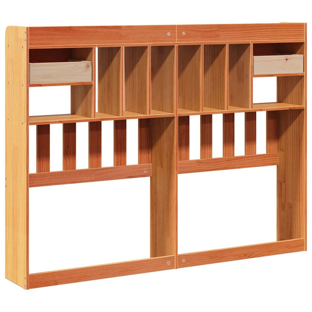 vidaXL Kopfteil mit Stauraum Wachsbraun 140 cm Massivholz Kiefer