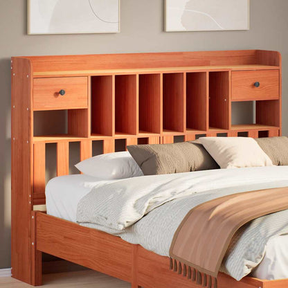 vidaXL Kopfteil mit Stauraum Wachsbraun 140 cm Massivholz Kiefer
