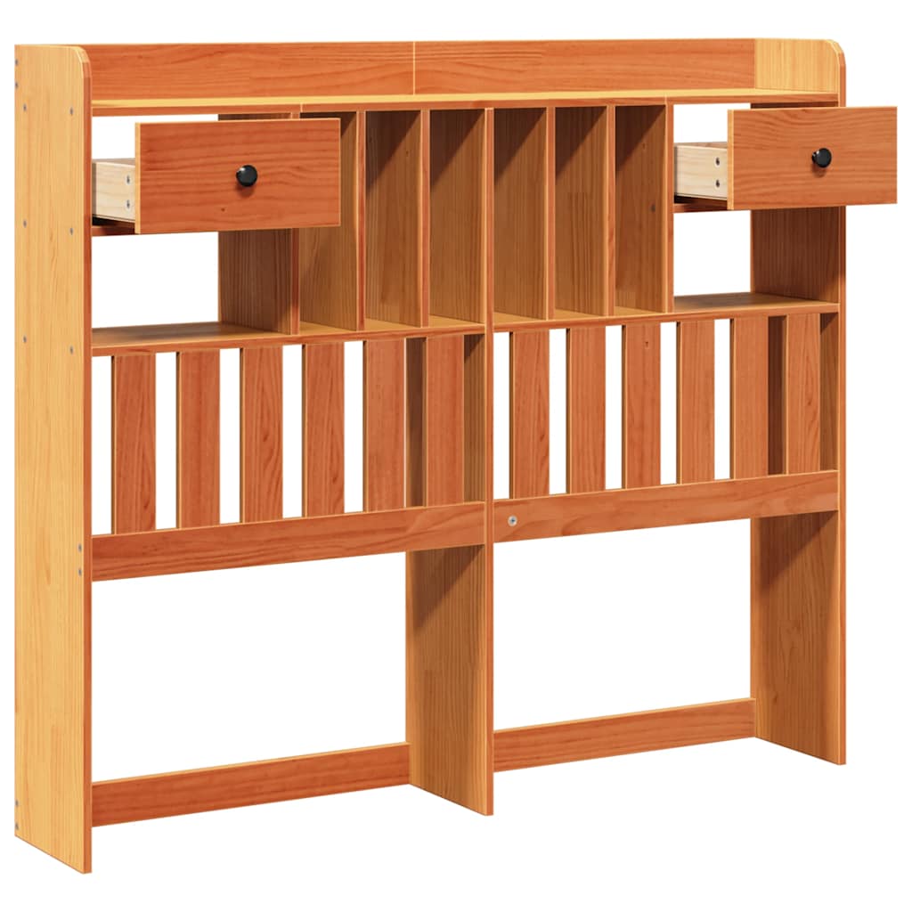 vidaXL Kopfteil mit Stauraum Wachsbraun 135 cm Massivholz Kiefer