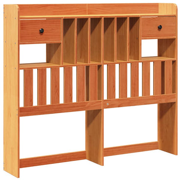 vidaXL Kopfteil mit Stauraum Wachsbraun 120 cm Massivholz Kiefer