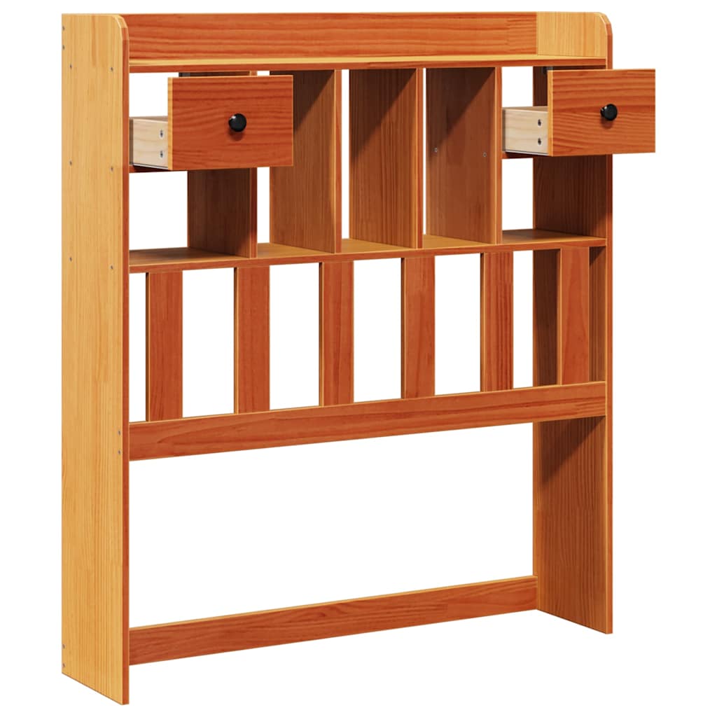 vidaXL Kopfteil mit Stauraum Wachsbraun 100 cm Massivholz Kiefer
