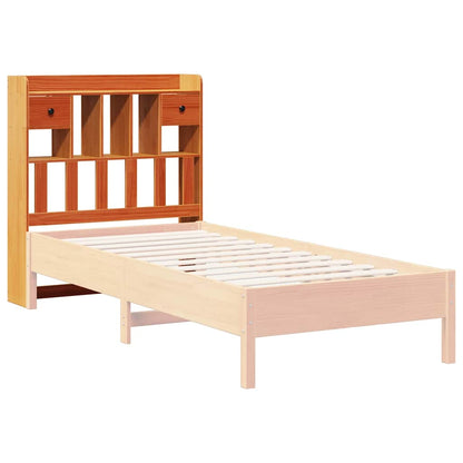 vidaXL Kopfteil mit Stauraum Wachsbraun 100 cm Massivholz Kiefer