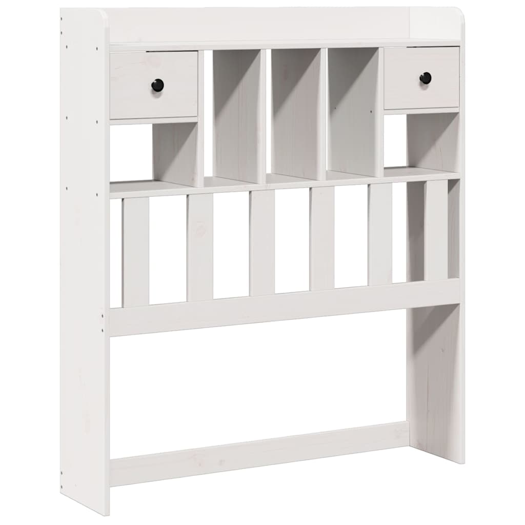 vidaXL Kopfteil mit Stauraum Weiß 90 cm Massivholz Kiefer