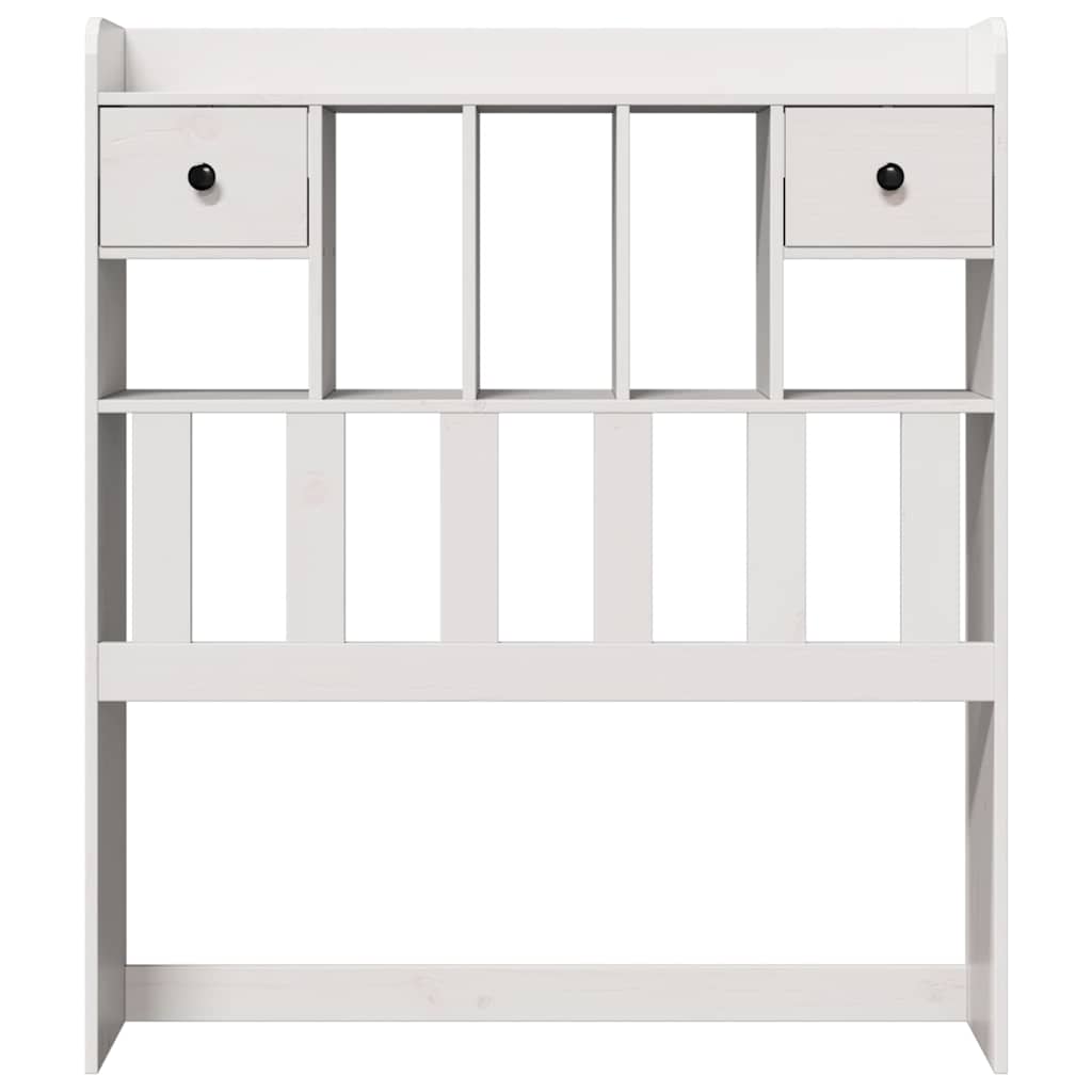 vidaXL Kopfteil mit Stauraum Weiß 90 cm Massivholz Kiefer