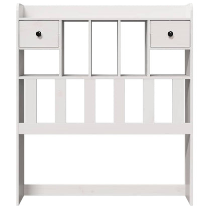 vidaXL Kopfteil mit Stauraum Weiß 90 cm Massivholz Kiefer