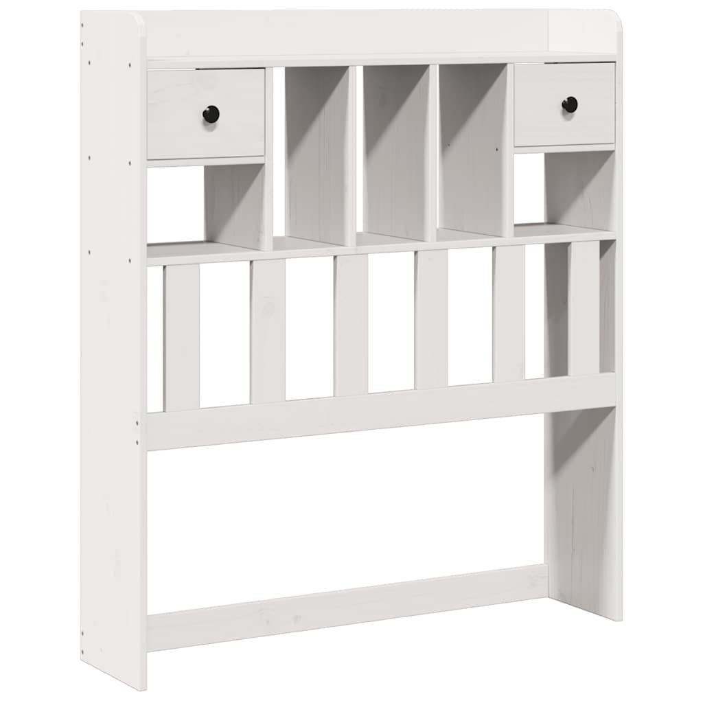vidaXL Kopfteil mit Stauraum Weiß 75 cm Massivholz Kiefer