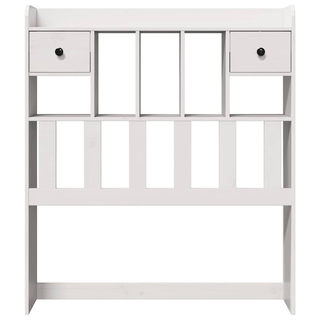 vidaXL Kopfteil mit Stauraum Weiß 75 cm Massivholz Kiefer