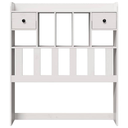 vidaXL Kopfteil mit Stauraum Weiß 75 cm Massivholz Kiefer