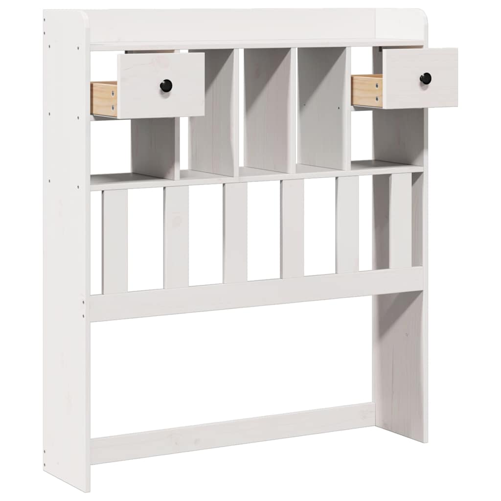 vidaXL Kopfteil mit Stauraum Weiß 75 cm Massivholz Kiefer