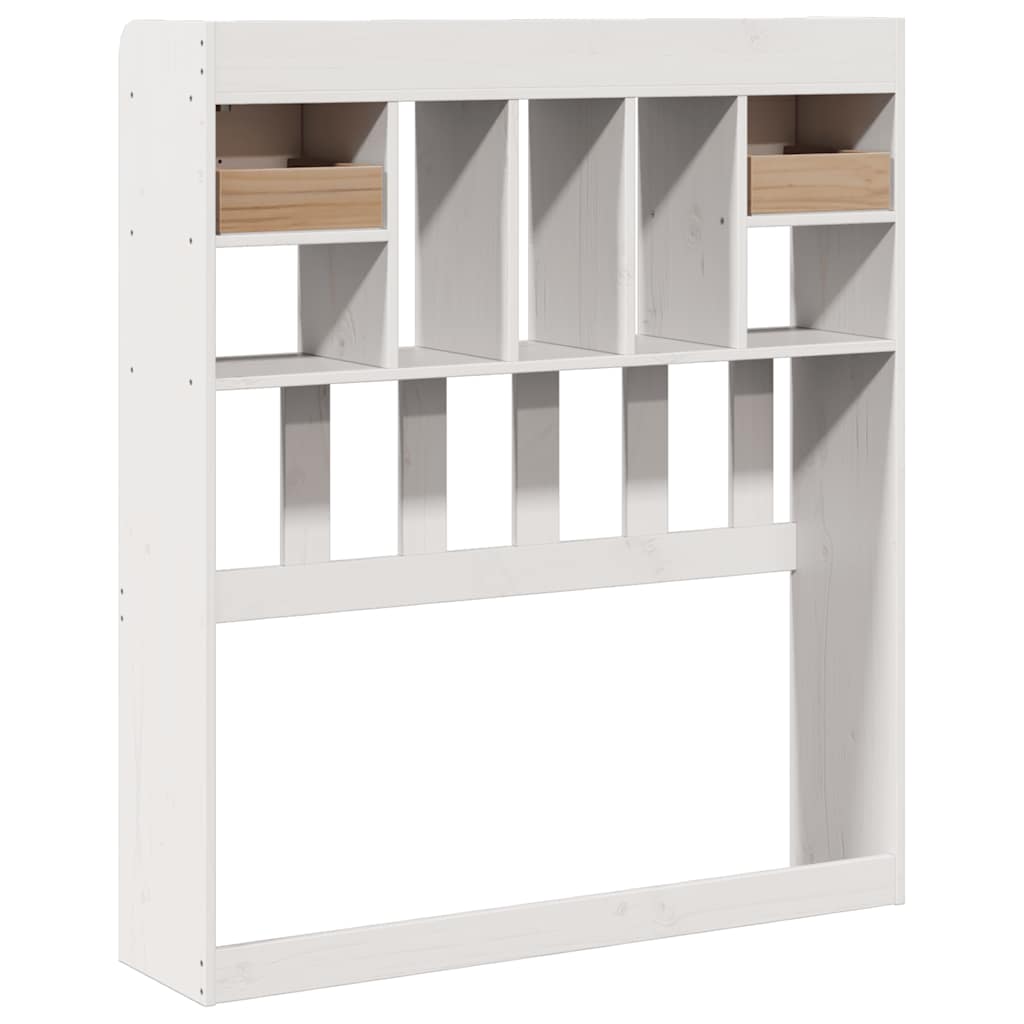 vidaXL Kopfteil mit Stauraum Weiß 75 cm Massivholz Kiefer