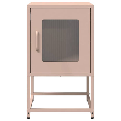 vidaXL Nachttisch Rosa 36x39x60,5 cm Kaltgewalzter Stahl