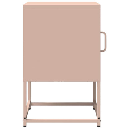 vidaXL Nachttisch Rosa 36x39x60,5 cm Kaltgewalzter Stahl
