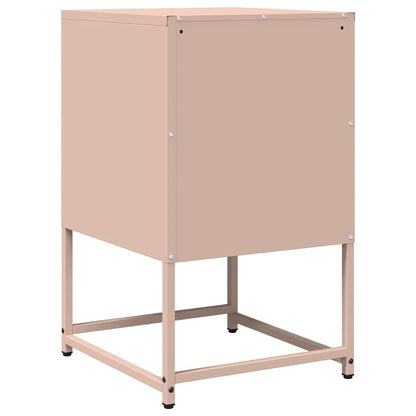vidaXL Nachttisch Rosa 36x39x60,5 cm Kaltgewalzter Stahl