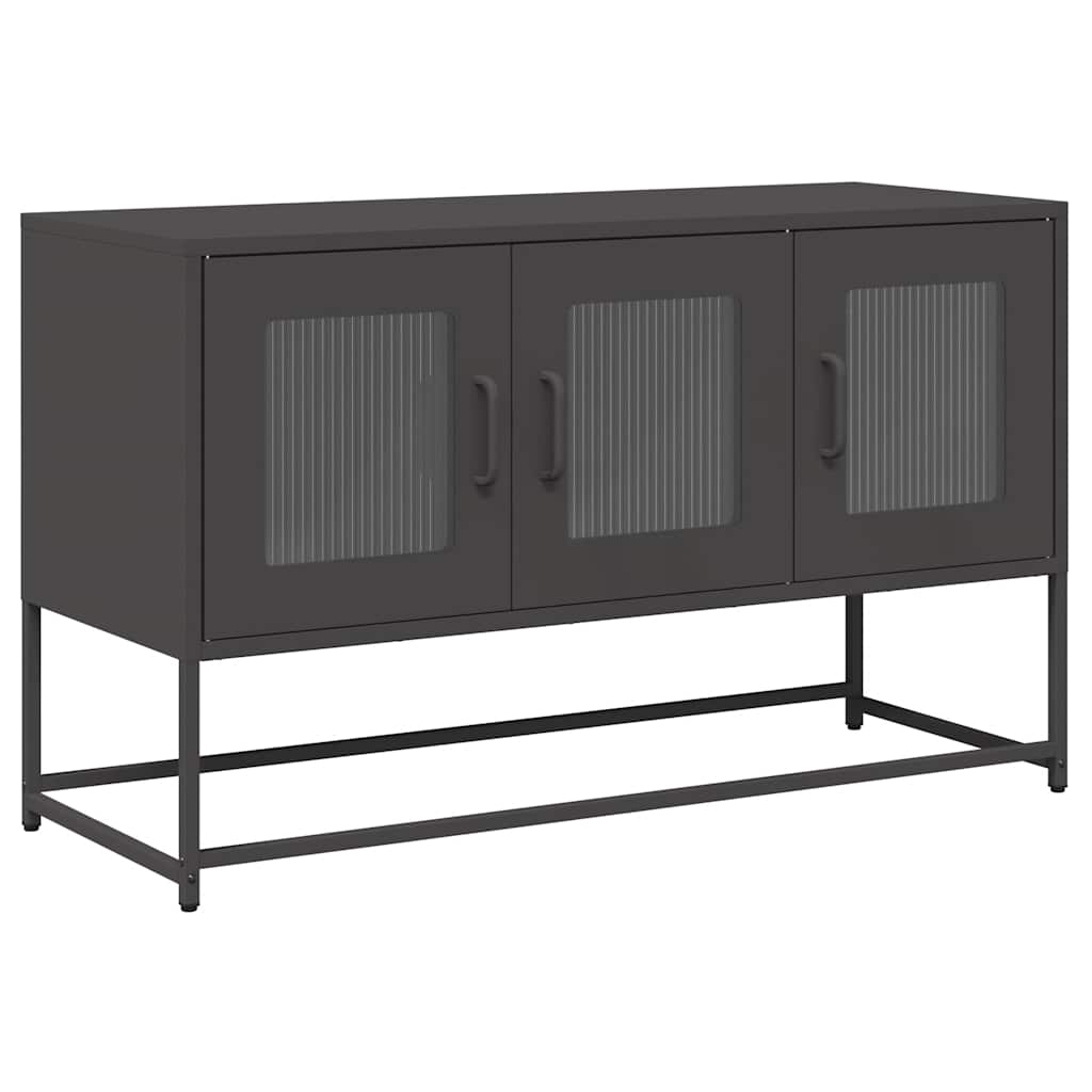 Meuble TV vidaXL Noir 100,5x39x60,5 cm Acier laminé à froid