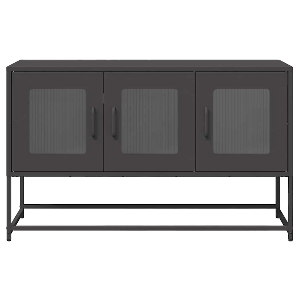 Meuble TV vidaXL Noir 100,5x39x60,5 cm Acier laminé à froid