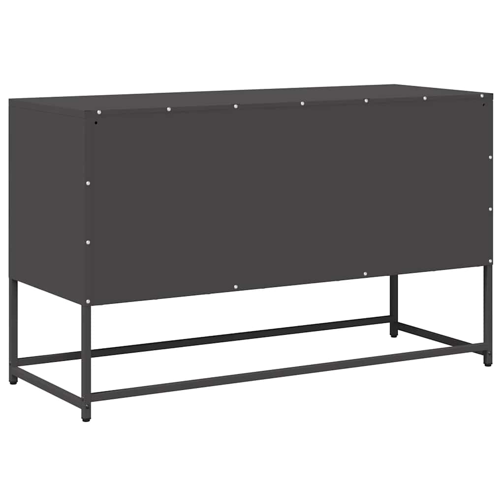 Meuble TV vidaXL Noir 100,5x39x60,5 cm Acier laminé à froid