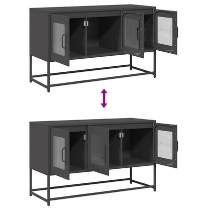 Meuble TV vidaXL Noir 100,5x39x60,5 cm Acier laminé à froid