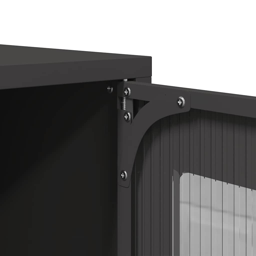 Meuble TV vidaXL Noir 100,5x39x60,5 cm Acier laminé à froid