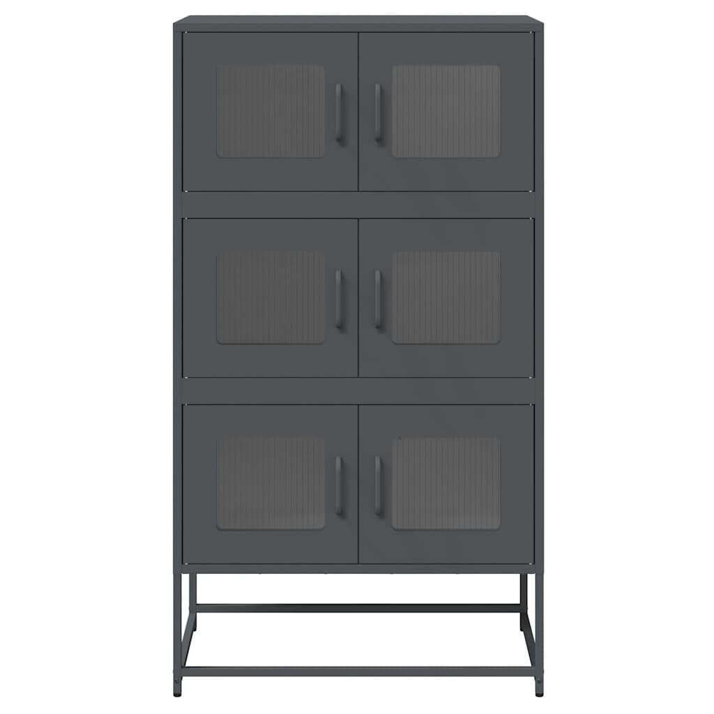 Highboard Anthrazit 68x39x123 cm Stahl