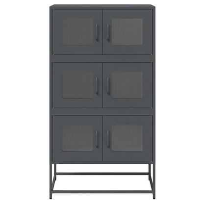 Highboard Anthrazit 68x39x123 cm Stahl