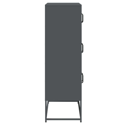 Highboard Anthrazit 68x39x123 cm Stahl