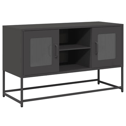Meuble TV vidaXL noir 100,5x39x60,5 cm acier