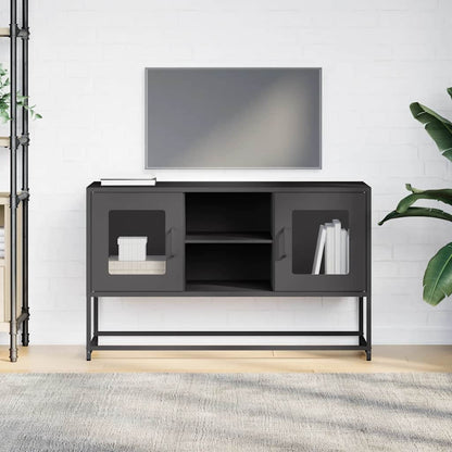 Meuble TV vidaXL noir 100,5x39x60,5 cm acier
