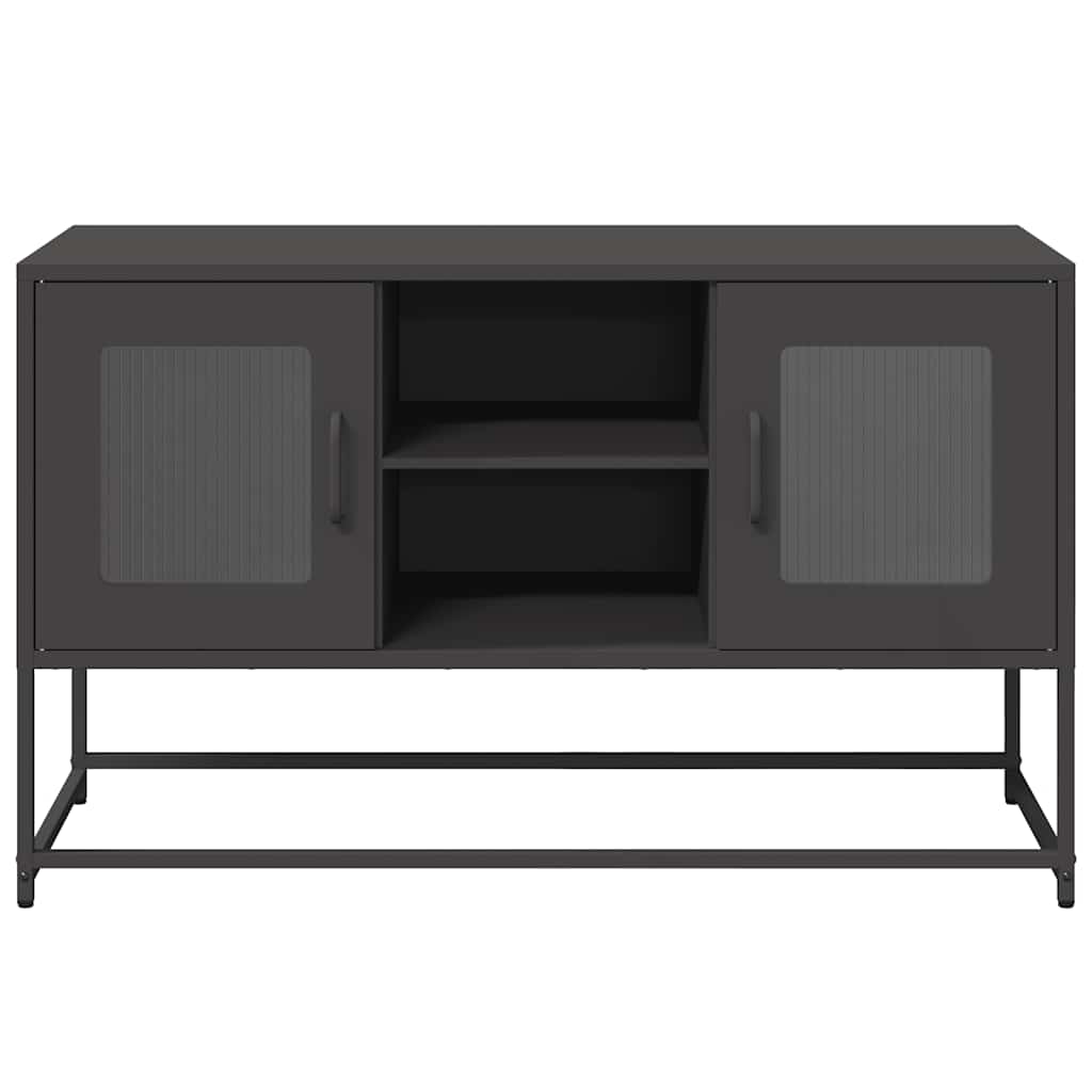Meuble TV vidaXL noir 100,5x39x60,5 cm acier