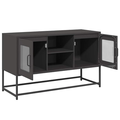 Meuble TV vidaXL noir 100,5x39x60,5 cm acier