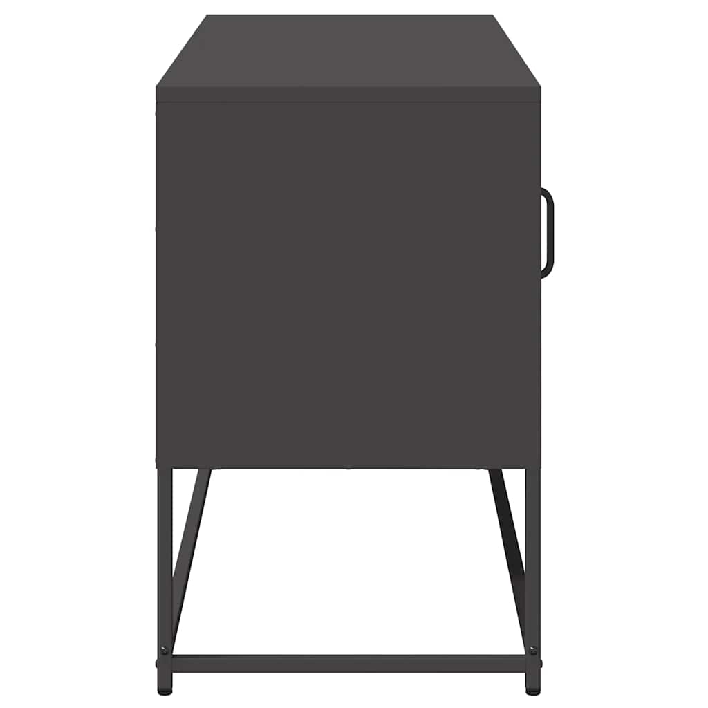 Meuble TV vidaXL noir 100,5x39x60,5 cm acier